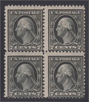 US Stamps #507 Mint NH/LH Block of 4, top left sta