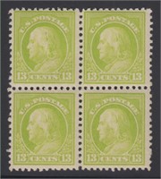 US Stamps #513 Mint NH/HR Block of 4, top left sta