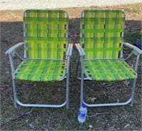 Woven Fold up lawn chairs