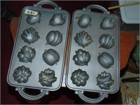 (2) Cast Iron Muffin/Tart Pans