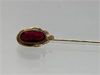 10k yellow and rose gold stick pin