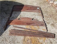 1940's Wooden Bed Frame 56 Inches Wide