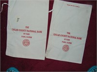(2) Edgar County National Bank Bags