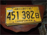 Bundle of (10) IL License Plates 70-80's