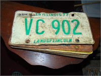 Bundle of (10) IL License Plates 70-80's