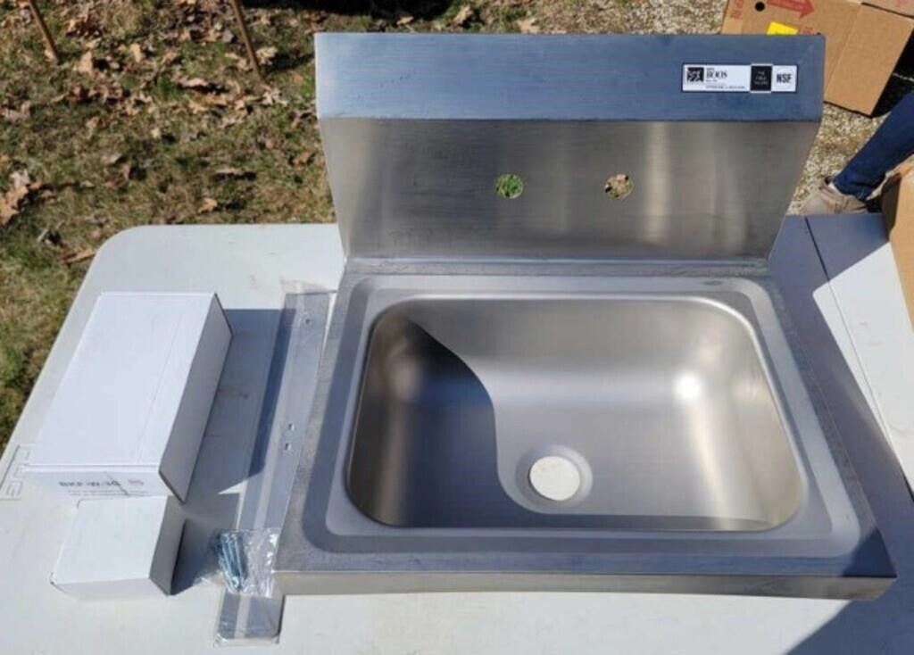 Stainless Steel Sink 17 Inches Wide 15 1/2 Inches