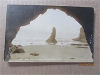 Postcard Picture Cave Winds Bandon Beach 1913