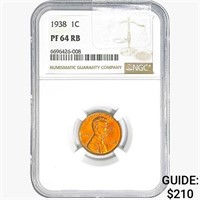 1938 Wheat Cent NGC PF64 RB