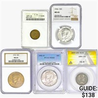 1890-1982 [5] Varied US Coinage