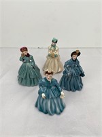 Vintage Lot Of 4 Florence Ceramics Figurines