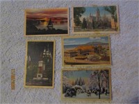 Postcards 5 Utah Mormon Temple Grounds Salt Lake
