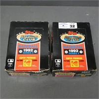 (2) 1992 Topps Stadium Club Baseball Full Boxes