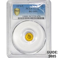 1876/5 Round California Gold Half Dollar PCGS