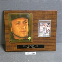 Cal Ripken Jr Card in Plaque