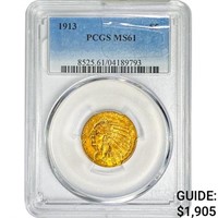 1913 $5 Gold Half Eagle PCGS MS61