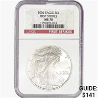 2006 Silver Eagle NGC MS70 First Strike