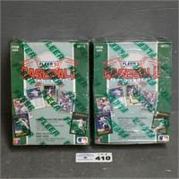 (2) 1992 Fleer Baseball Sealed Boxes of Wax Packs