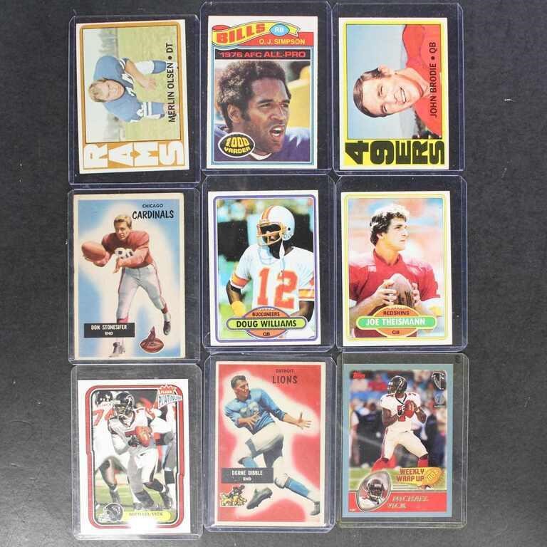 1960s-2000s Football Cards includes Hall of Fame p