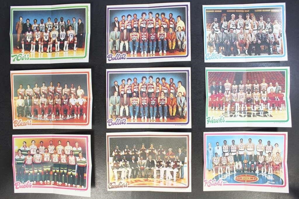 1980-1981 Topps NBA Basketball Team Pin-Up Posters