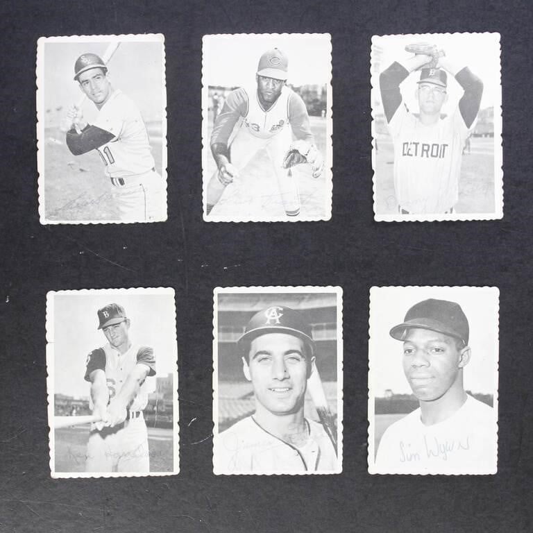 6 1969 Topps Deckle Edge Baseball Cards in mixed c
