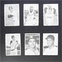 6 Autographed 1969 Topps Deckle Edge Baseball Card