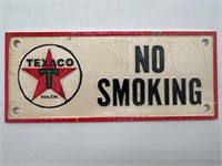 Cast-iron Texaco no smoking sign