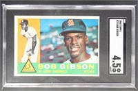 Bob Gibson 1960 Topps #73 Baseball Card, graded SG