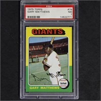 Gary Matthews 1975 Topps #79 PSA 7 Baseball Card,
