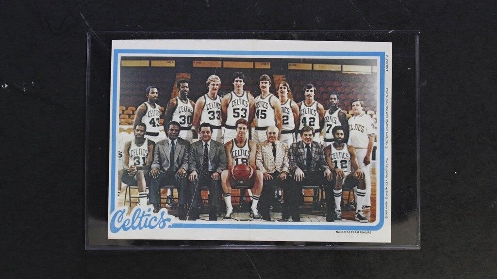 1980-1981 Topps Boston Celtics Team Poster Larry B