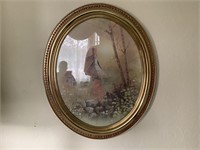 Homco Country Cottage oval frame 24 x 19