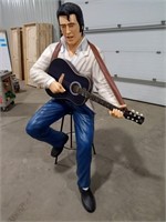 Lifesize Fiberglass Elvis Playing Guitar