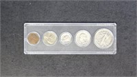 US Coins 1940 Year Set, circulated, all Philadelph