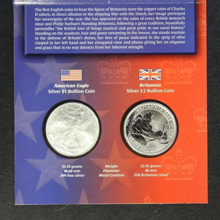 US & UK Coins "Legacies of Freedom" coin set featu
