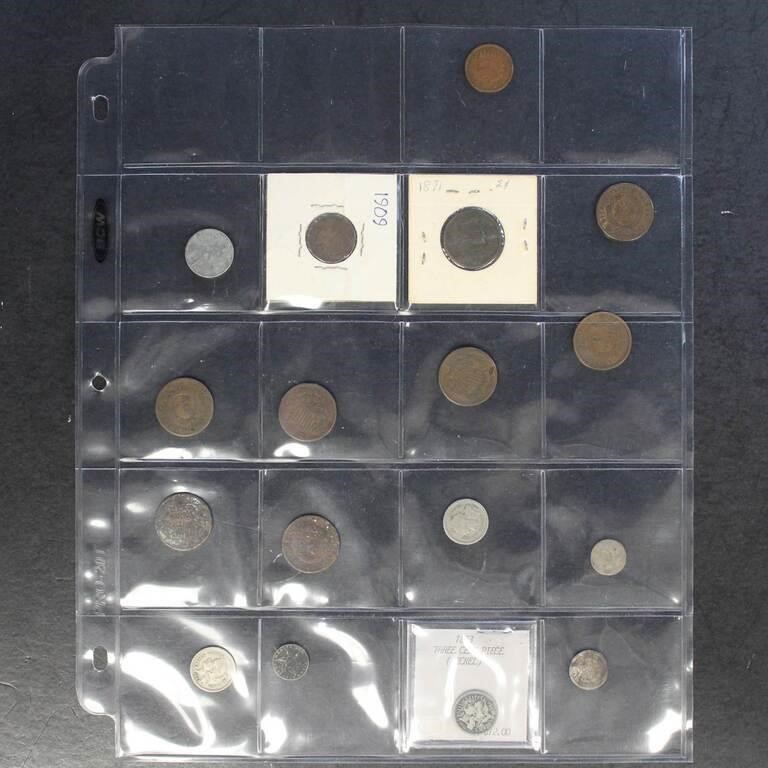 US Coins Small Group of Type coins includes, 2 Fly