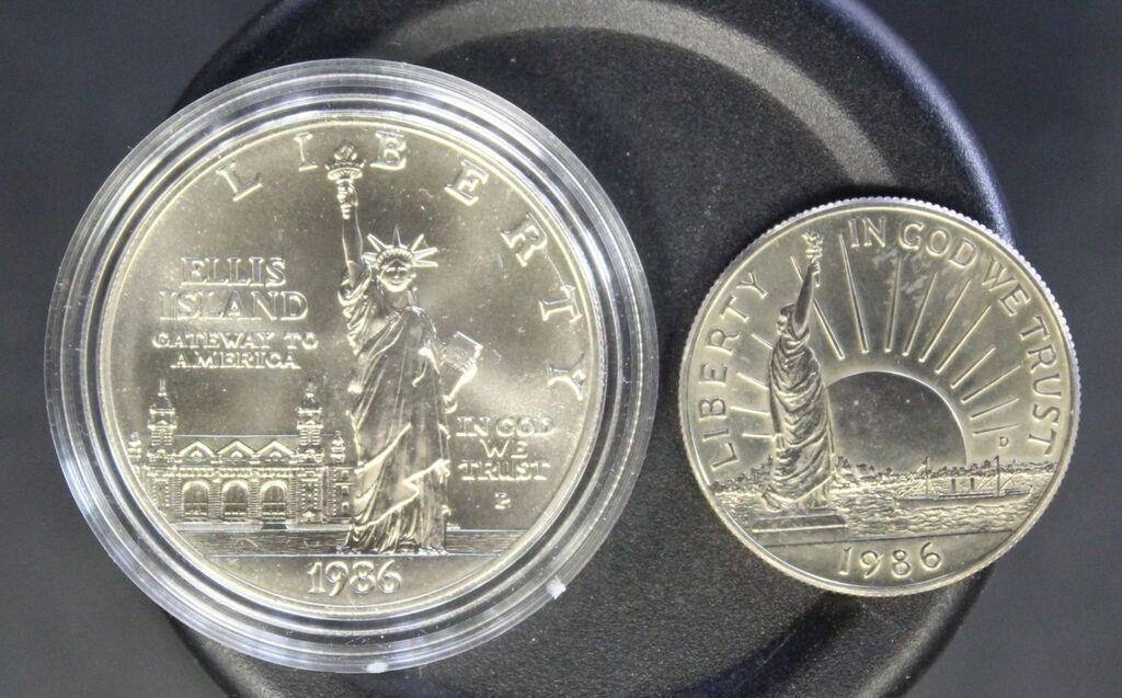 US Coins 1986 Statue of Liberty Commemorative Silv