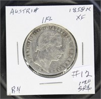 Austria Coins 1858M 1 Florin, circulated