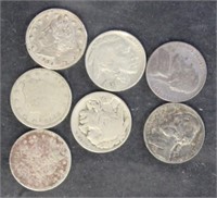 US Coins Nickel Lot, includes 3 Liberty Nickels, 2
