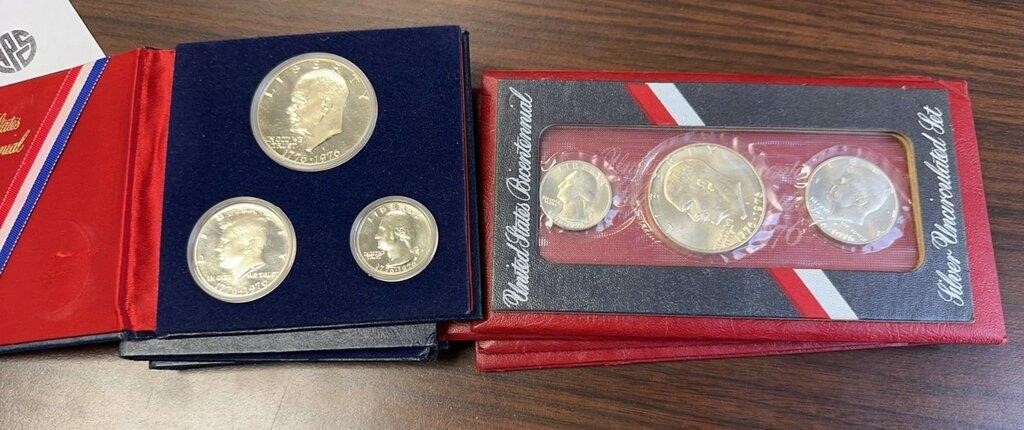 US Coins 1976 Silver Bicentennial Sets in original