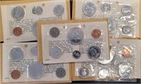 Canada Silver Coins 5 Year sets 1964 in original e