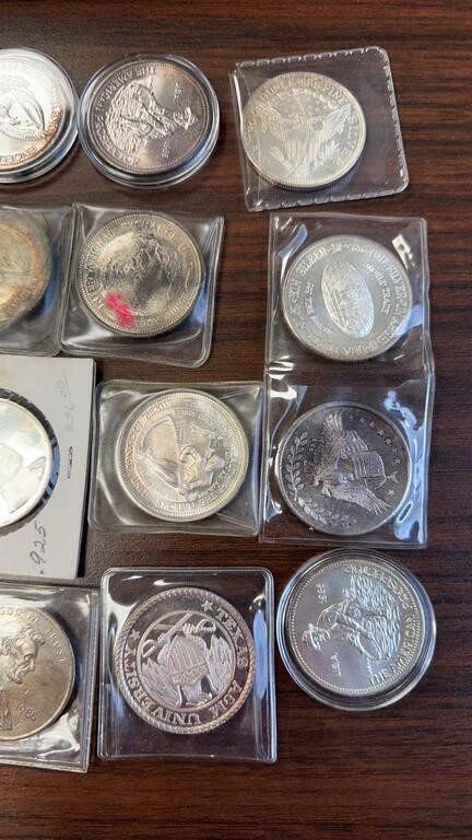 Silver Rounds x 16, different brands and designs