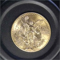 Mexico Coins 1947 Gold 50 Pesos, uncirculated
