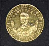 Mexico Gold Commemorative Coin, 1962, Weighs 17.5