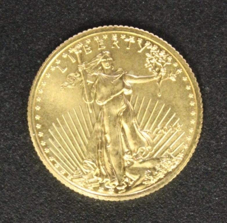 US Coins 2016 1/10 Ounce Gold Eagle, uncirculated