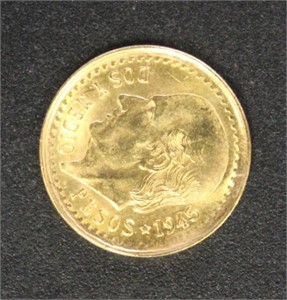 Mexico Coins 1945 2 1/2 Peso Gold Piece, uncircula