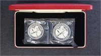 Iceland 2 Silver Coins 1974 in original box