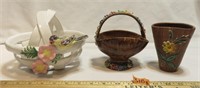 Baskets & Vase: Italian Studio Pottery, Floral bsk
