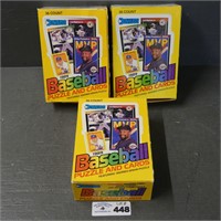 (3) Unopened Boxes - 1989 Donruss Baseball Cards