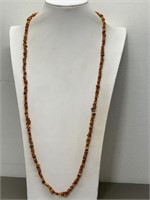 LONG AMBER CHIP NECKLACE