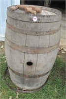 21" x 12" Wood barrel.