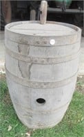 24" x 14" Wood barrel.